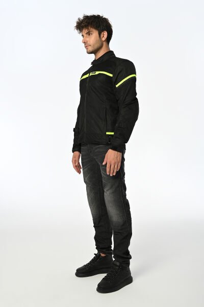 LS2 RIVA MONT SİYAH-NEON SARI