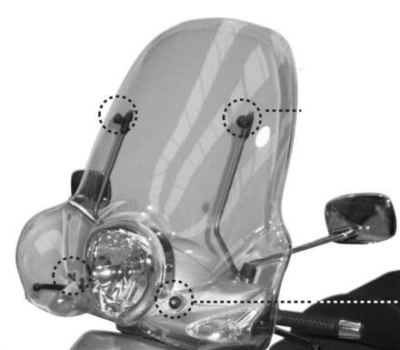 GIVI A106A PIAGGIO BEVERLY - BEVERLY TOURER RÜZGAR SİPERLİK BAĞLANTISI