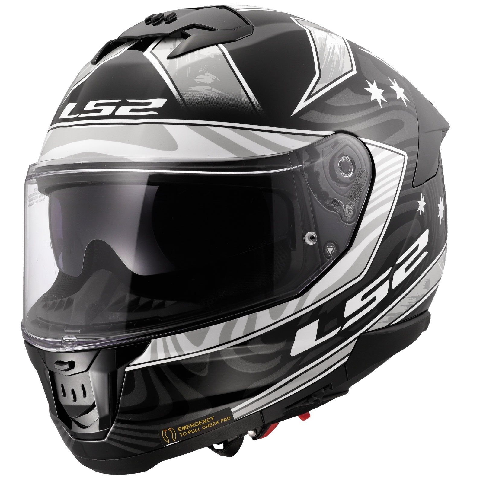 LS2 STREAM 2 GALDAM SİYAH-BEYAZ KASK