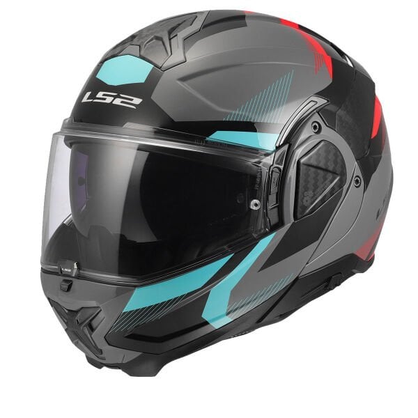 LS2 ADVANT 2 TRIPLE GRİ-KIRMIZI-SİYAH-TURKUAZ KASK