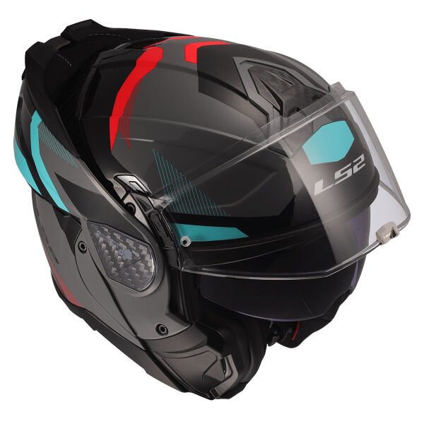 LS2 ADVANT 2 TRIPLE GRİ-KIRMIZI-SİYAH-TURKUAZ KASK