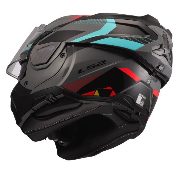 LS2 ADVANT 2 TRIPLE GRİ-KIRMIZI-SİYAH-TURKUAZ KASK