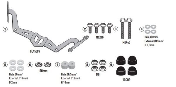 GIVI A2151A YAMAHA MT-25 (20-24) RÜZGAR SİPERLİK BAĞLANTISI