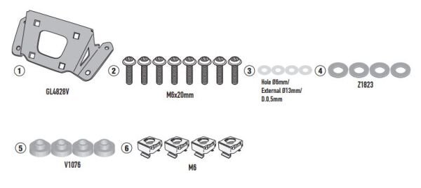 GIVI A2156A YAMAHA MT-09 / MT-09 SP (21-23) RÜZGAR SİPERLİK BAĞLANTISI