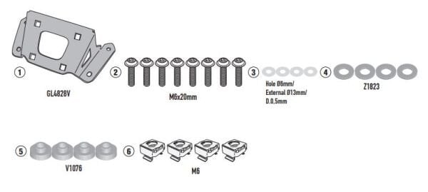 GIVI A2156A YAMAHA MT-09 / MT-09 SP (21-23) RÜZGAR SİPERLİK BAĞLANTISI