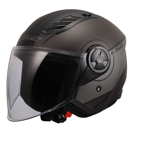 LS2 AIRFLOW 2 COVER MAT SİYAH-GRİ KASK