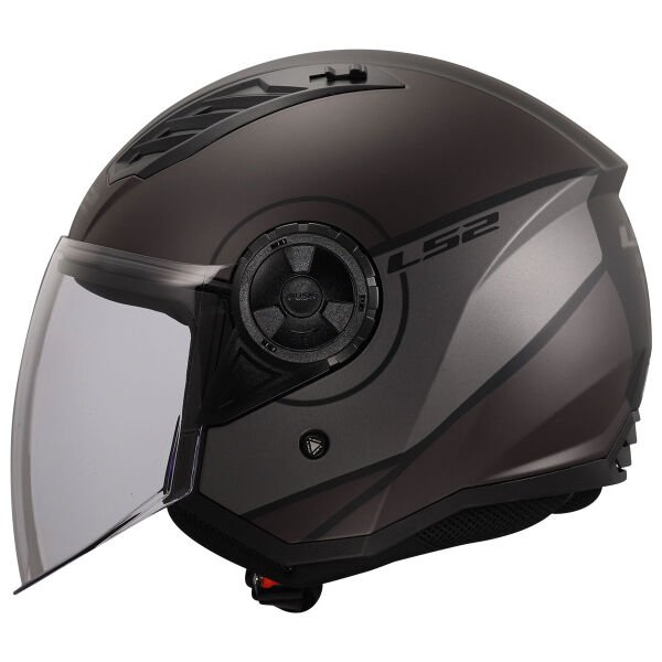 LS2 AIRFLOW 2 COVER MAT SİYAH-GRİ KASK