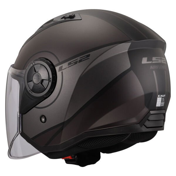 LS2 AIRFLOW 2 COVER MAT SİYAH-GRİ KASK
