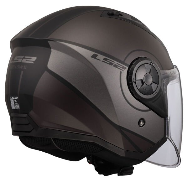 LS2 AIRFLOW 2 COVER MAT SİYAH-GRİ KASK