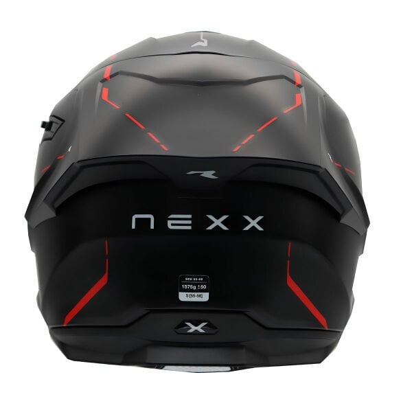 NEXX Y.100R REACT MAT SİYAH-KIRMIZI KASK