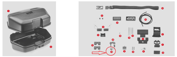 GIVI Z290N ÇANTA MENTEŞESİ E38