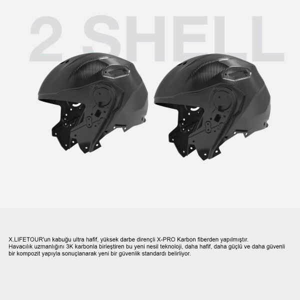 NEXX X.LIFETOUR PRO MILE MAT KARBON MAVİ-KIRMIZI KASK