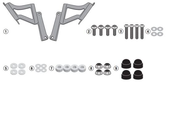 GIVI A4128A KAWASAKI Z 650 (20-25) - Z 900 (20-24) RÜZGAR SİPERLİK BAĞLANTISI