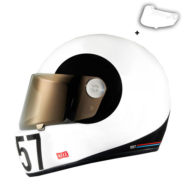 NEXX X.G100R SPUTNIK BEYAZ-SİYAH KASK