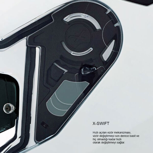 NEXX SX.100 SKYWAY GRİ-KIRMIZI KASK
