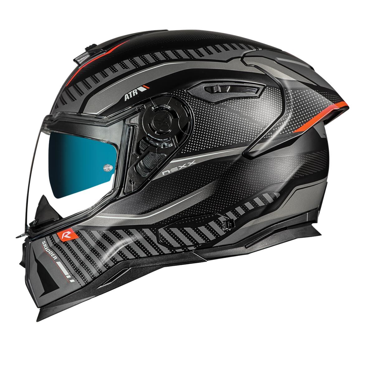 NEXX SX.100R SKIDDER MAT SİYAH-GRİ KASK