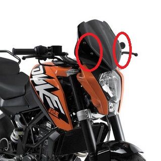 GIVI A7701A KTM DUKE 125-200-390 (11-16) RÜZGAR SİPERLİK BAĞLANTISI