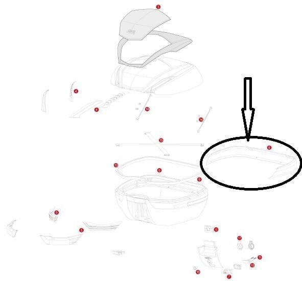 GIVI Z4701A900R ÇANTA GRİ ÇITA V47