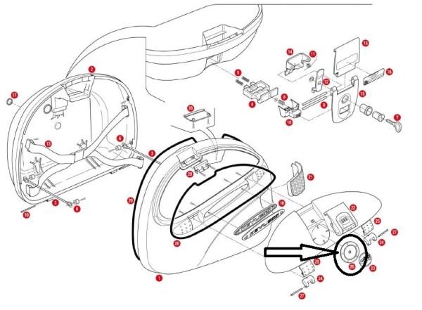 GIVI Z545 ÇANTA LOGO PLAKASI E41