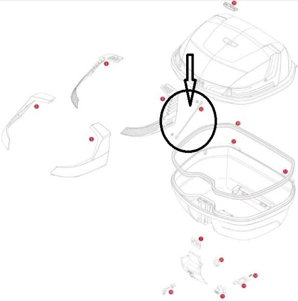 GIVI Z599 ÇANTA İÇİ TUTUCU LASTİK (TEK) V46-B47-B33-B37-TRK52-E41