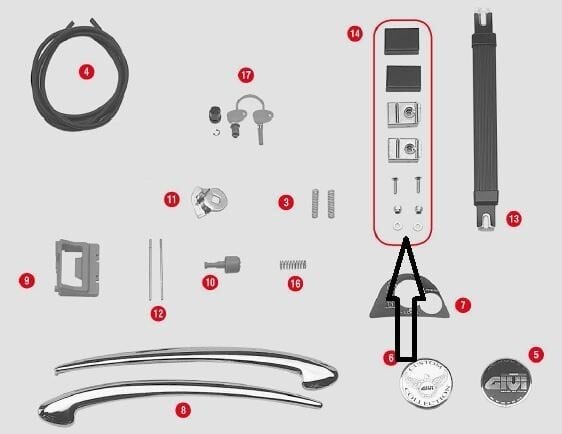 GIVI Z606 ÇANTA TUTMA SABİTLEYİCİ E21