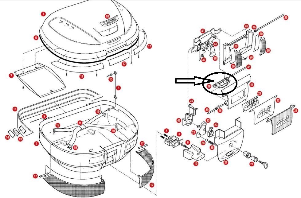 GIVI Z612N ÇANTA PLASTİK KANCA E52