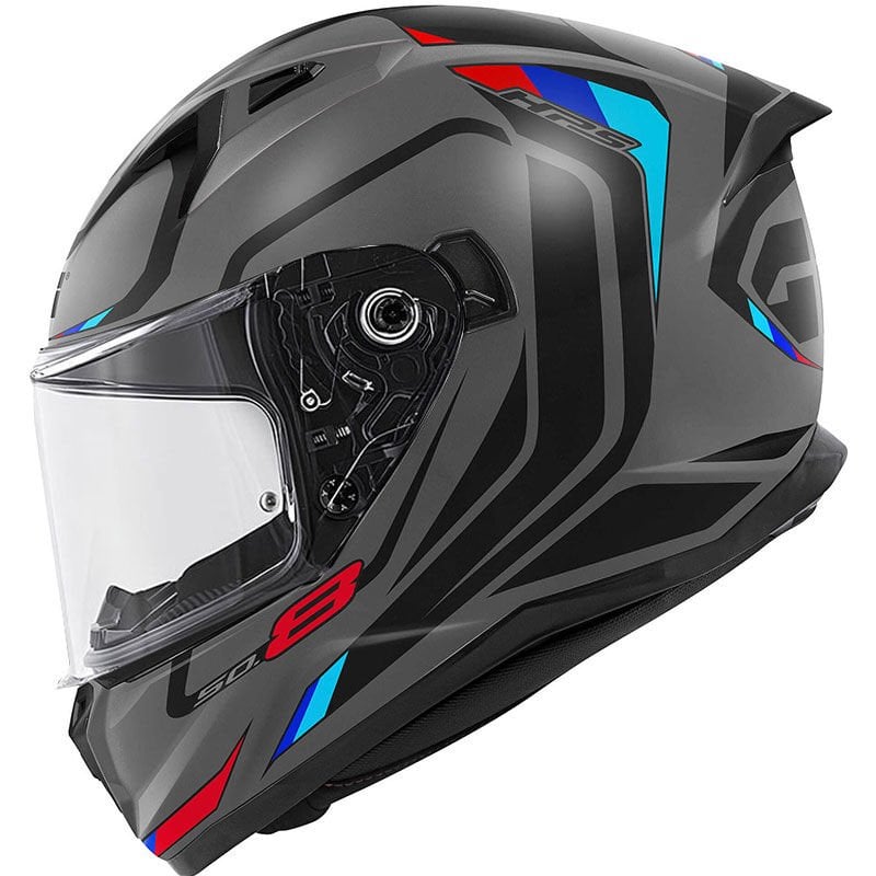 GIVI 50.8 MACH1 MAT GRİ-SİYAH-KIRMIZI KASK