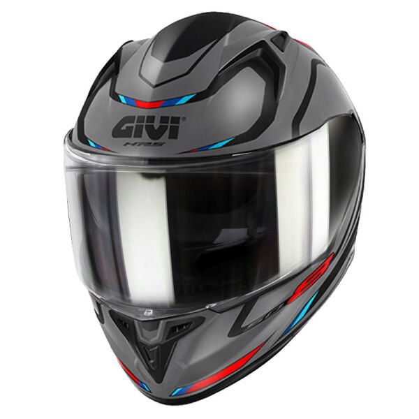 GIVI 50.8 MACH1 MAT GRİ-SİYAH-KIRMIZI KASK