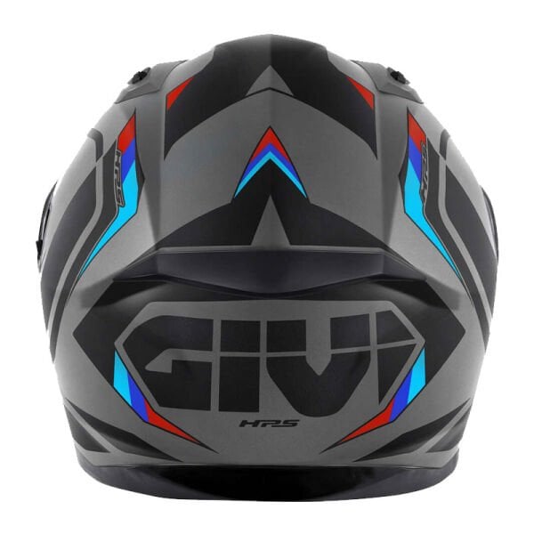 GIVI 50.8 MACH1 MAT GRİ-SİYAH-KIRMIZI KASK