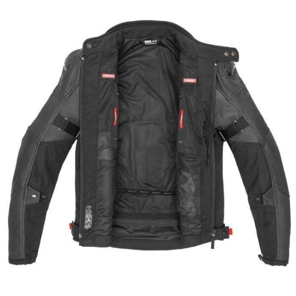 SPIDI VENT PRO YAZLIK FİLE DERİ CEKET SİYAH