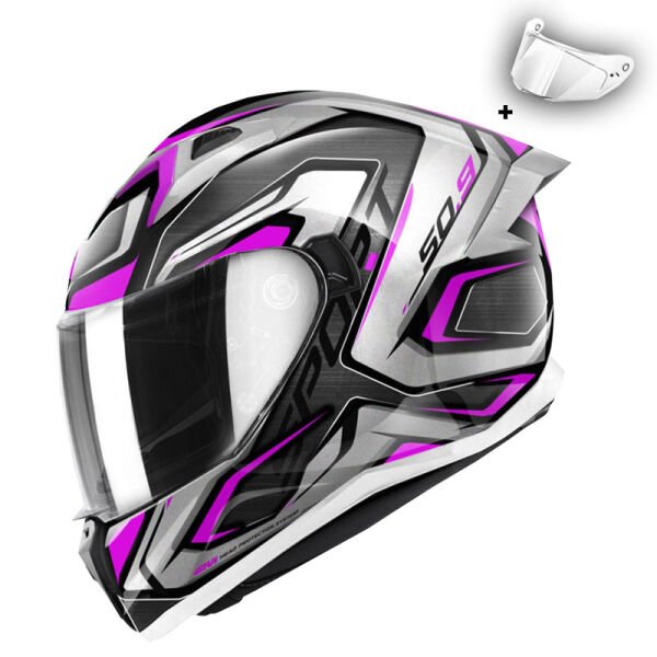 GIVI 50.9 ATOMIC LADY TITANIUM-GRİ-PEMBE KASK
