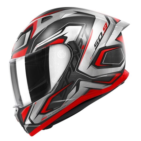 GIVI 50.9 ATOMIC MAT SİYAH-GRİ-KIRMIZI KASK