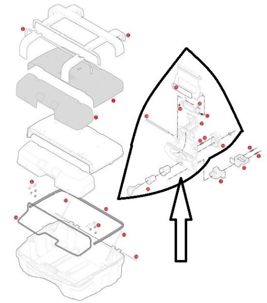 GIVI Z641N46M ÇANTA KİLİT MEKANİZMASI GRİ ANAHTARLI TRK46