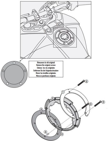 GIVI BF23 DEPOÜSTÜ ÇANTA APARATI (YAMAHA)