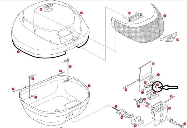 GIVI Z647R ÇANTA YAYI V35-TRK33-V46-E450-E260-E340-E350-E370-E470