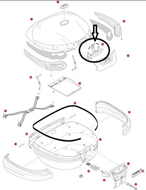 GIVI Z677R ÇANTA KAPAK KAPATMA SİSTEMİ E55