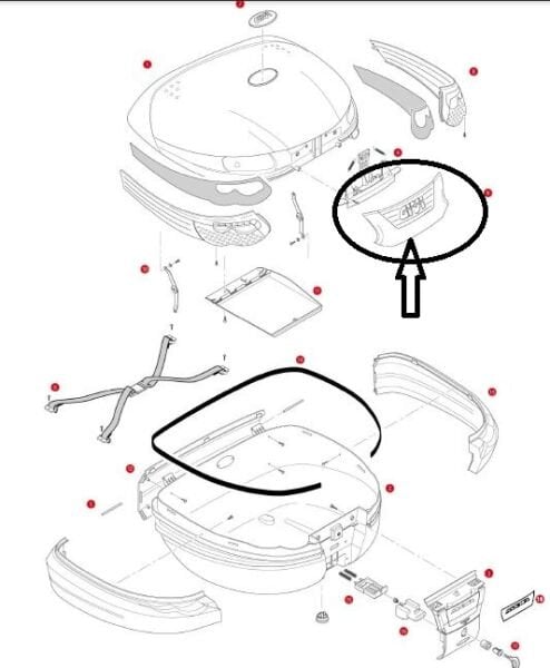 GIVI Z694FR ÇANTA ORTA REFLEKTÖRÜ SET GRİ E55