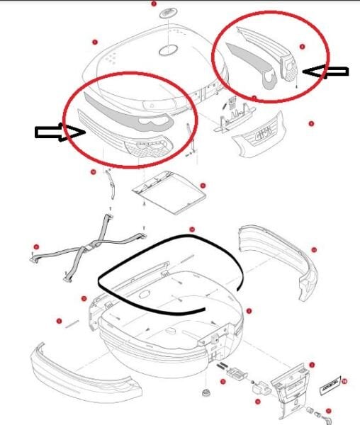 GIVI Z696R ÇANTA REFLEKTÖRÜ TAKIM E55