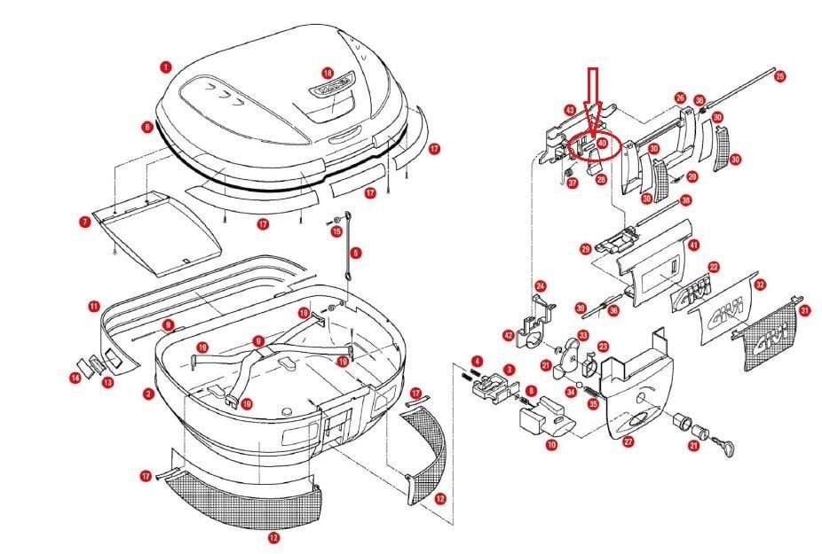 GIVI Z723 ÇANTA PİMİ 23MM E52