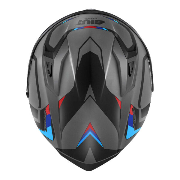 GIVI 50.8 MACH1 MAT GRİ-SİYAH-KIRMIZI KASK