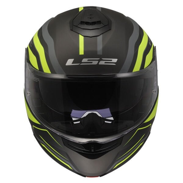 LS2 STROBE 2 PHANTOM MAT TITANIUM-NEON SARI KASK