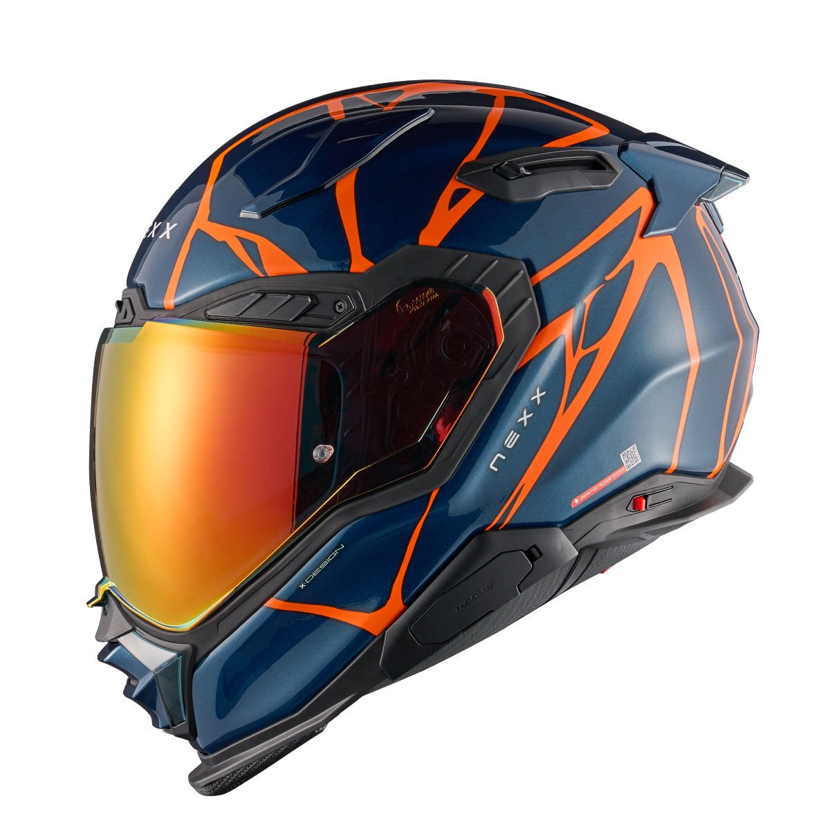 NEXX X.WST 3 B-SIDE MAVİ-TURUNCU KASK