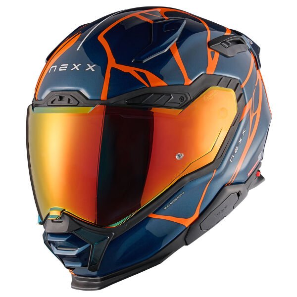 NEXX X.WST 3 B-SIDE MAVİ-TURUNCU KASK