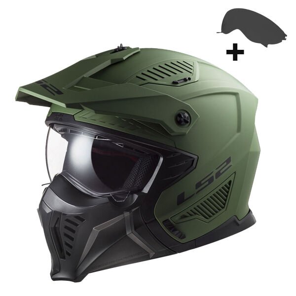 LS2 DRIFTER MAT YEŞİL KASK