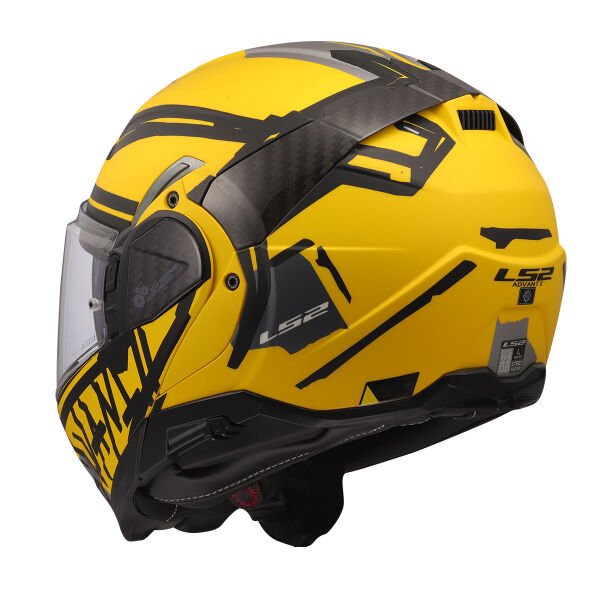 LS2 ADVANT 2 TAPE MAT SARI-SİYAH KASK