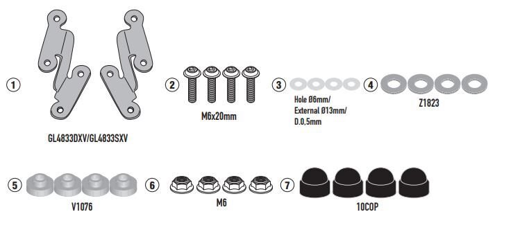 KAPPA A2157AK YAMAHA MT-07 (21-24) RÜZGAR SİPERLİK BAĞLANTISI