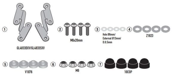 KAPPA A2157AK YAMAHA MT-07 (21-24) RÜZGAR SİPERLİK BAĞLANTISI