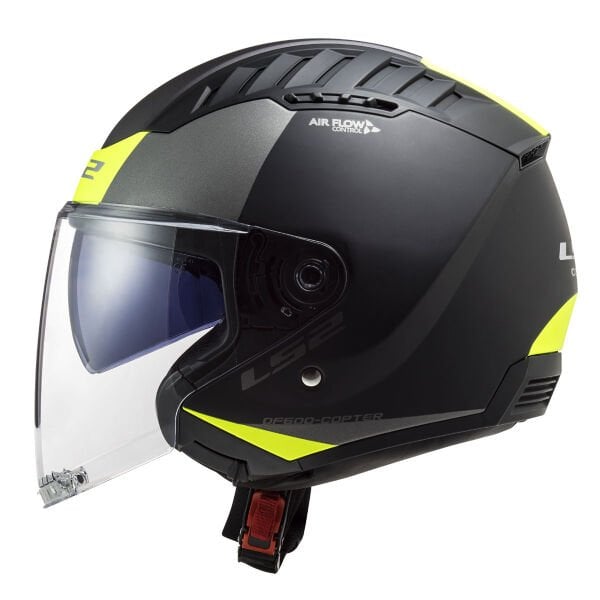LS2 COPTER 2 URBANE MAT SİYAH-NEON SARI KASK