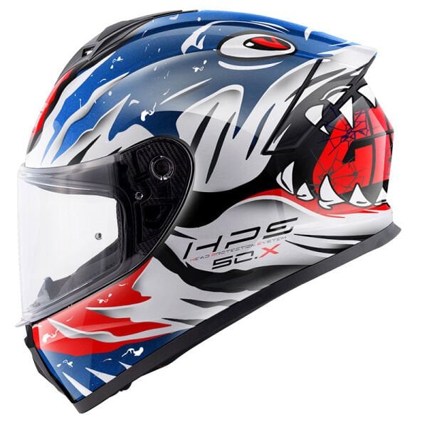 GIVI 50.X SHARKBITE MAVİ-BEYAZ-KIRMIZI KASK