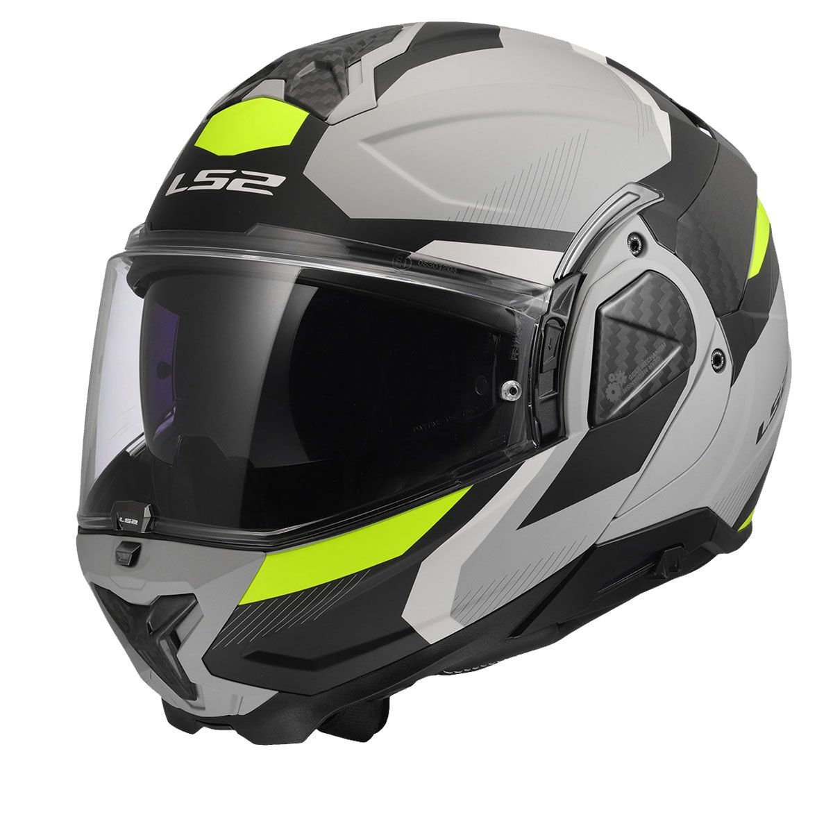 LS2 ADVANT 2 TRIPLE MAT GRİ- SİYAH-NEON SARI KASK
